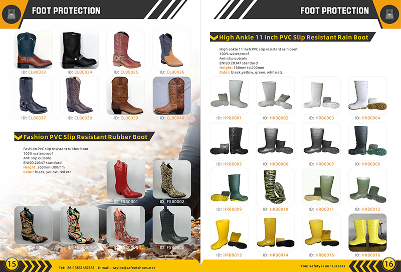 PVC slip resistant safety boots